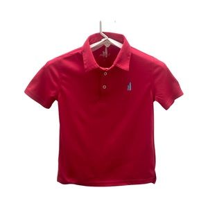 Johnnie-O Boys Top Short Sleeve Polo Shirt Pink Polyester Size 8
